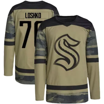 Men's Andrei Loshko Seattle Kraken Military Appreciation Team Practice Jersey - Camo Authentic