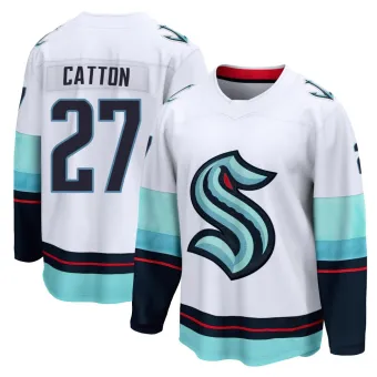 Men's Berkly Catton Seattle Kraken Away Jersey - White Breakaway