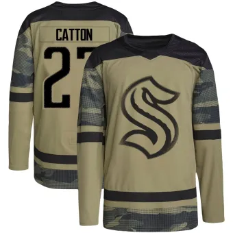 Men's Berkly Catton Seattle Kraken Military Appreciation Team Practice Jersey - Camo Authentic