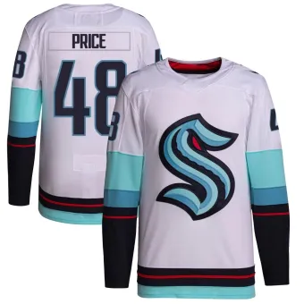 Men's Caden Price Seattle Kraken Away Primegreen Jersey - White Authentic