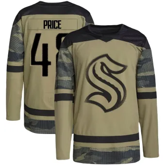 Men's Caden Price Seattle Kraken Military Appreciation Team Practice Jersey - Camo Authentic