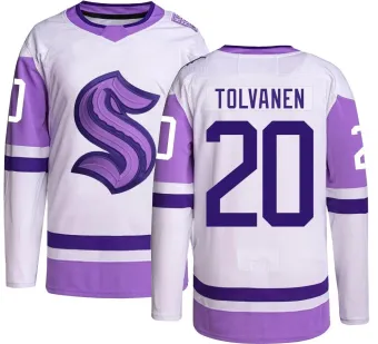 Men's Eeli Tolvanen Seattle Kraken Hockey Fights Cancer Jersey - Authentic