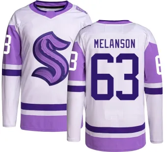 Men's Jacob Melanson Seattle Kraken Hockey Fights Cancer Jersey - Authentic