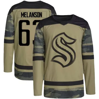 Men's Jacob Melanson Seattle Kraken Military Appreciation Team Practice Jersey - Camo Authentic