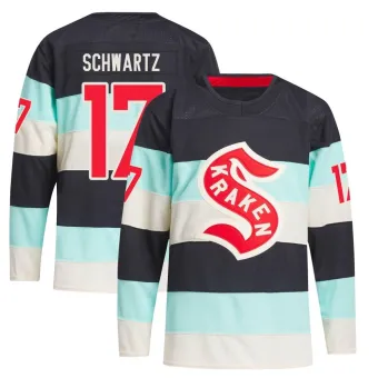 Men's Jaden Schwartz Seattle Kraken Deep Sea 2024 Winter Classic Primegreen Jersey - Blue Authentic