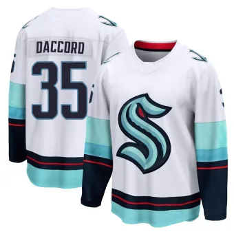 Men's Joey Daccord Seattle Kraken Away Jersey - White Breakaway