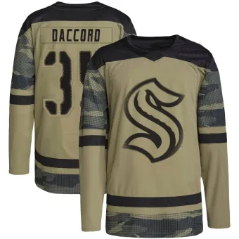 Men's Joey Daccord Seattle Kraken Military Appreciation Practice Jersey - Camo Authentic