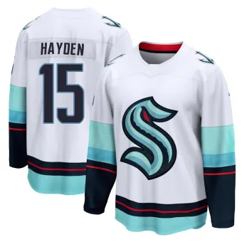 Men's John Hayden Seattle Kraken Away Jersey - White Breakaway