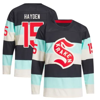 Men's John Hayden Seattle Kraken Deep Sea 2024 Winter Classic Primegreen Jersey - Blue Authentic