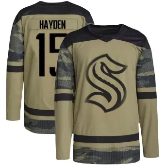 Men's John Hayden Seattle Kraken Military Appreciation Team Practice Jersey - Camo Authentic