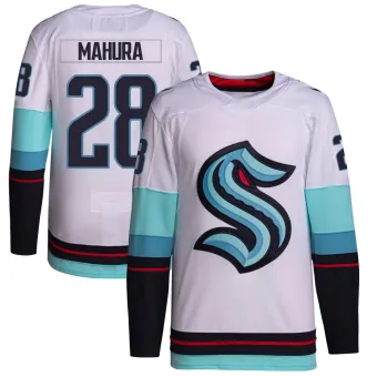Men's Joshua Mahura Seattle Kraken Away Primegreen Jersey - White Authentic