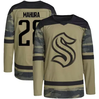 Men's Joshua Mahura Seattle Kraken Military Appreciation Team Practice Jersey - Camo Authentic