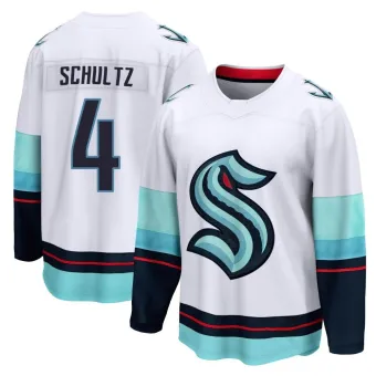 Men's Justin Schultz Seattle Kraken Away Jersey - White Breakaway