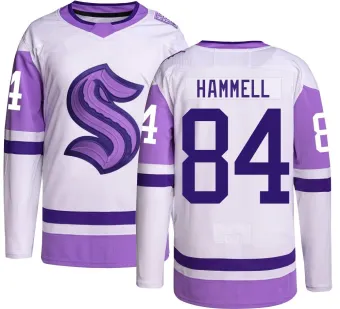 Men's Kaden Hammell Seattle Kraken Hockey Fights Cancer Jersey - Authentic