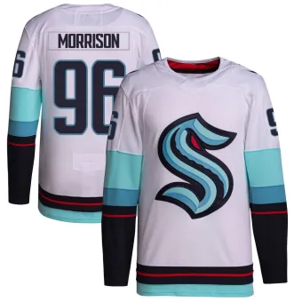 Men's Logan Morrison Seattle Kraken Away Primegreen Jersey - White Authentic