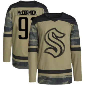 Men's Max McCormick Seattle Kraken Military Appreciation Team Practice Jersey - Camo Authentic