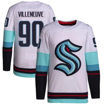 Men's Nathan Villeneuve Seattle Kraken Away Primegreen Jersey - White Authentic