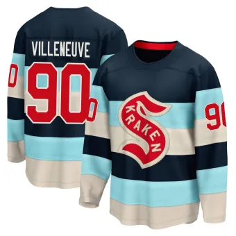 Men's Nathan Villeneuve Seattle Kraken Deep Sea 2024 Winter Classic Jersey - Blue Breakaway