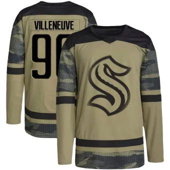 Men's Nathan Villeneuve Seattle Kraken Military Appreciation Team Practice Jersey - Camo Authentic