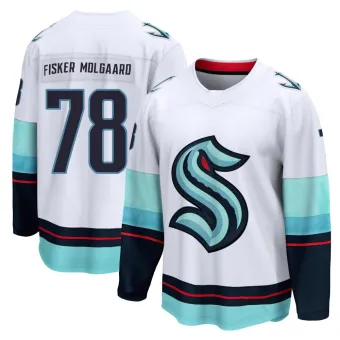 Men's Oscar Fisker Molgaard Seattle Kraken Away Jersey - White Breakaway