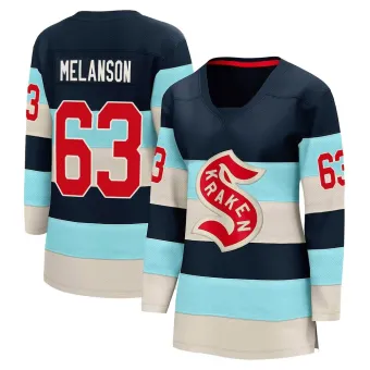 Women's Jacob Melanson Seattle Kraken Deep Sea 2024 Winter Classic Jersey - Blue Breakaway