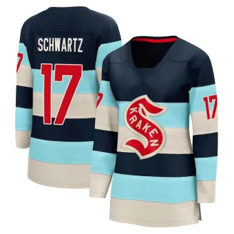 Women's Jaden Schwartz Seattle Kraken Deep Sea 2024 Winter Classic Jersey - Blue Breakaway