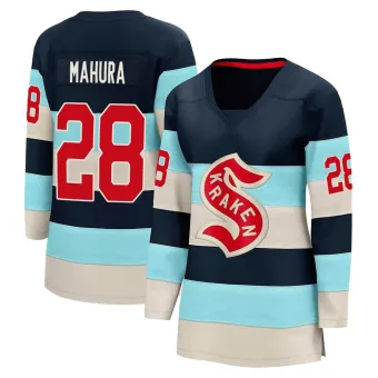 Women's Joshua Mahura Seattle Kraken Deep Sea 2024 Winter Classic Jersey - Blue Breakaway