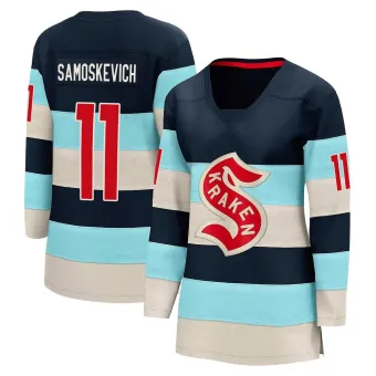 Women's Mackie Samoskevich Seattle Kraken Deep Sea 2024 Winter Classic Jersey - Blue Breakaway