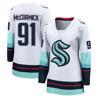 Women's Max McCormick Seattle Kraken Away Jersey - White Breakaway