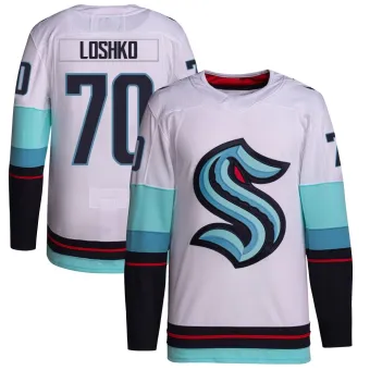 Youth Andrei Loshko Seattle Kraken Away Primegreen Jersey - White Authentic