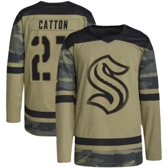 Youth Berkly Catton Seattle Kraken Military Appreciation Practice Jersey - Camo Authentic