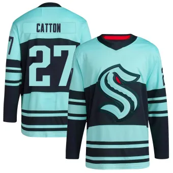 Youth Berkly Catton Seattle Kraken Reverse Retro 2.0 Jersey - Teal Authentic