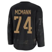Youth Bobby McMann Seattle Kraken 2024 Military Appreciation Practice Jersey - Black Premium