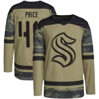 Youth Caden Price Seattle Kraken Military Appreciation Practice Jersey - Camo Authentic