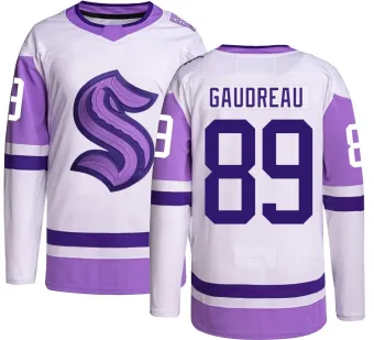Youth Frederick Gaudreau Seattle Kraken Hockey Fights Cancer Jersey - Authentic