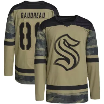 Youth Frederick Gaudreau Seattle Kraken Military Appreciation Practice Jersey - Camo Authentic