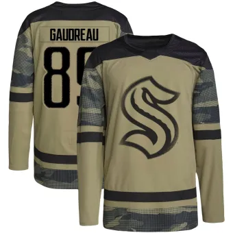 Youth Frederick Gaudreau Seattle Kraken Military Appreciation Team Practice Jersey - Camo Authentic