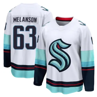 Youth Jacob Melanson Seattle Kraken Away Jersey - White Breakaway