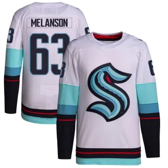 Youth Jacob Melanson Seattle Kraken Away Primegreen Jersey - White Authentic