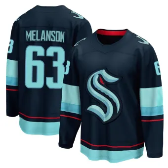 Youth Jacob Melanson Seattle Kraken Home Jersey - Navy Breakaway