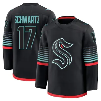 Youth Jaden Schwartz Seattle Kraken Alternate Jersey - Black Premium
