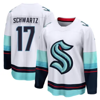 Youth Jaden Schwartz Seattle Kraken Away Jersey - White Breakaway