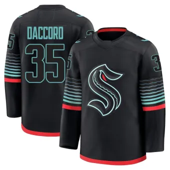 Youth Joey Daccord Seattle Kraken Alternate Jersey - Black Premium