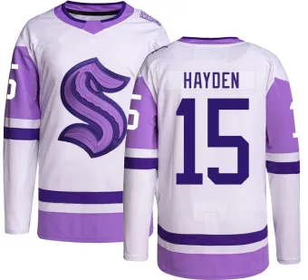 Youth John Hayden Seattle Kraken Hockey Fights Cancer Jersey - Authentic