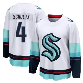 Youth Justin Schultz Seattle Kraken Away Jersey - White Breakaway