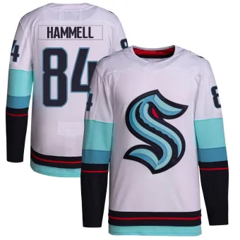 Youth Kaden Hammell Seattle Kraken Away Primegreen Jersey - White Authentic