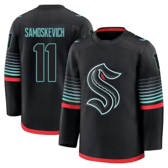Youth Mackie Samoskevich Seattle Kraken Alternate Jersey - Black Premium