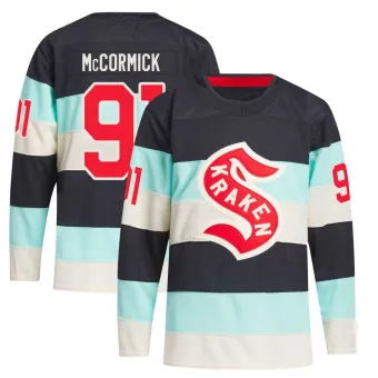 Youth Max McCormick Seattle Kraken Deep Sea 2024 Winter Classic Primegreen Jersey - Blue Authentic