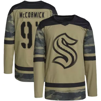 Youth Max McCormick Seattle Kraken Military Appreciation Practice Jersey - Camo Authentic