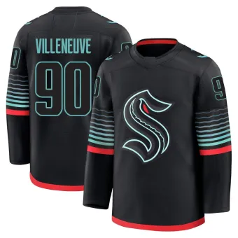 Youth Nathan Villeneuve Seattle Kraken Alternate Jersey - Black Premium